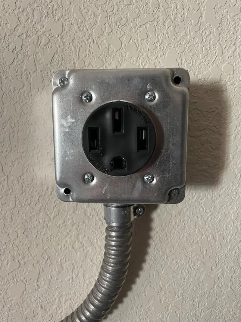 NEMA 14-50 outlet installed for Electrical Panel Upgrade in Belvedere
