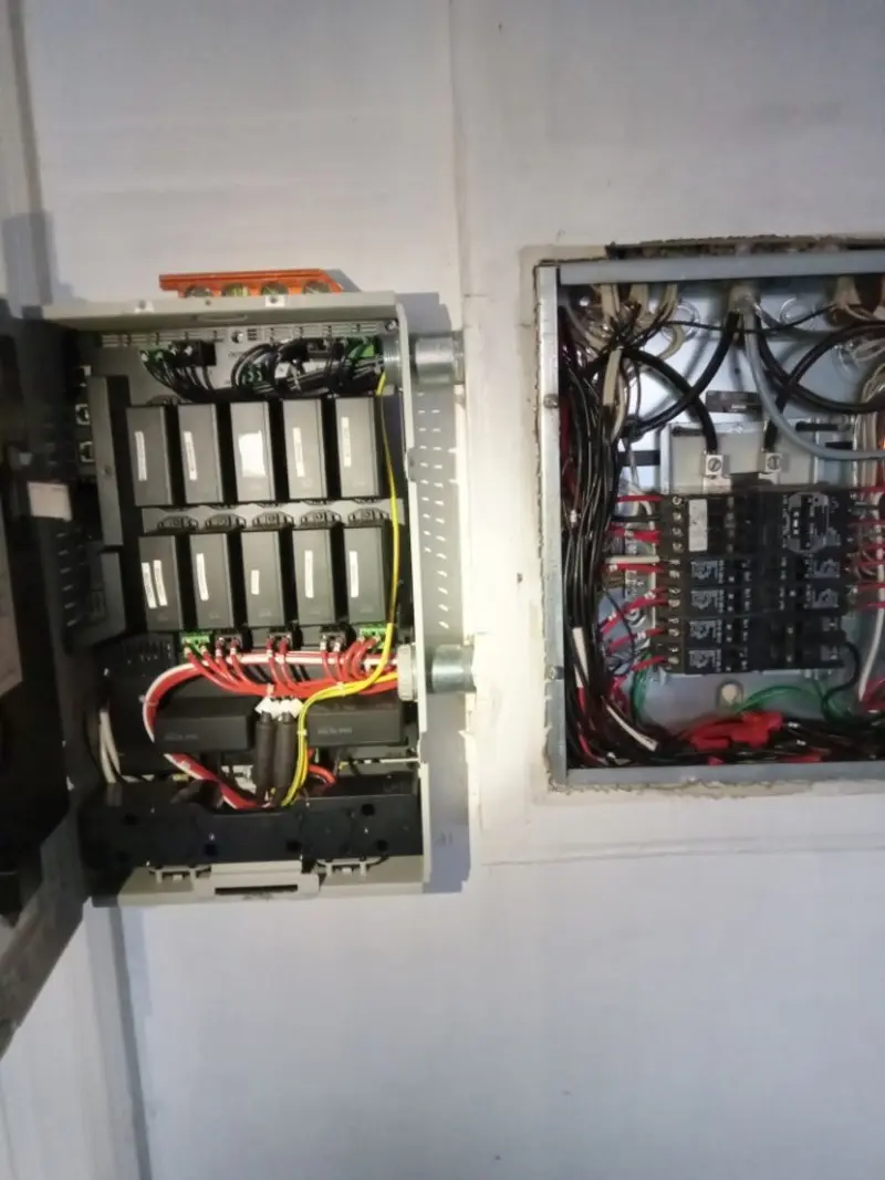 Electrical panel upgrade completed for Security Camera Wiring in Belvedere
